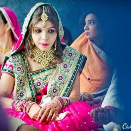 Beautiful candid image of the Indian bride